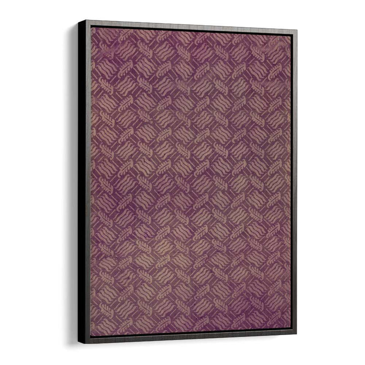 Wavy Trellis I Botanical Flower Paintings Artwork  in Black Floater Frame