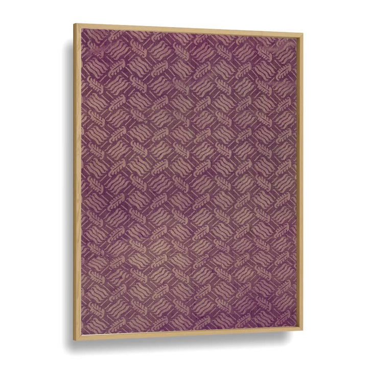 Wavy Trellis I   Botanical Flower Paintings Artwork in Oak Wood Plain Frame