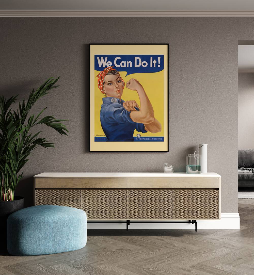 WE CAN DO IT , WOMEN ILLUSTRATION PAINTINGS