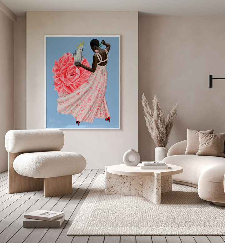 Weve Got A Good Thing Going By Christian Beijer , African Art Artwork Placed on a wall In A Living Room 