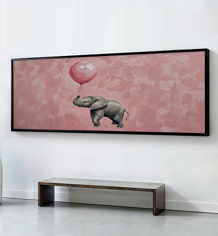 WHIMSICAL ELEPHANT BALLOON , PANORAMIC ART