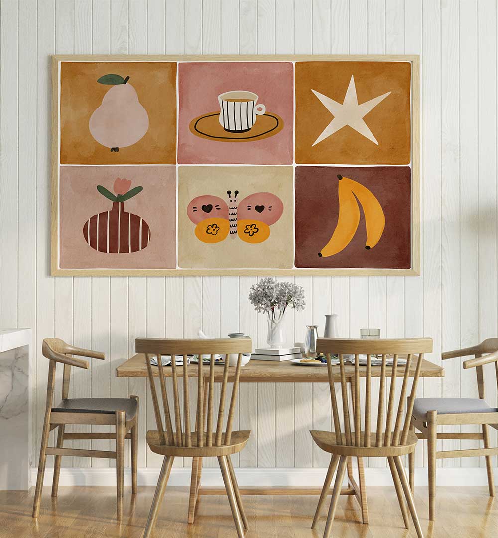 WHIMSICAL ICONS GALORE , KITCHEN POSTERS