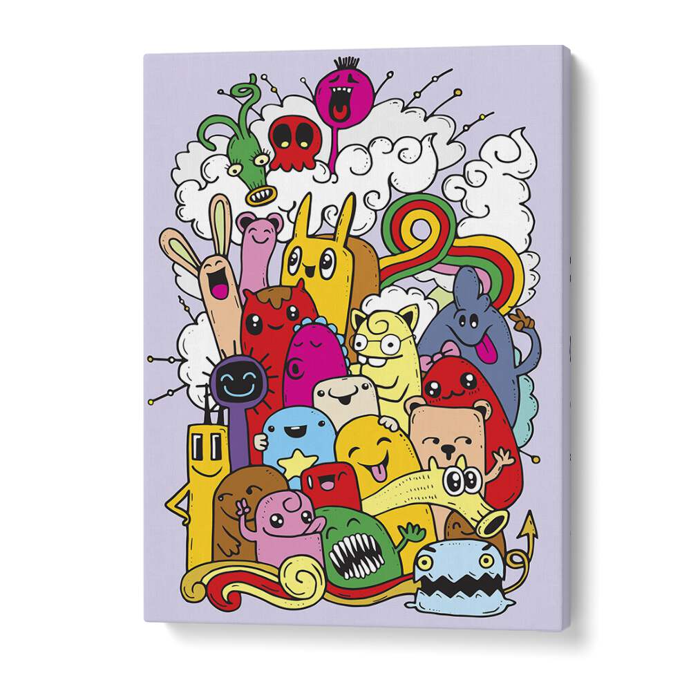 Whimsical Laughter Comic Art Artwork in Gallery Wrap