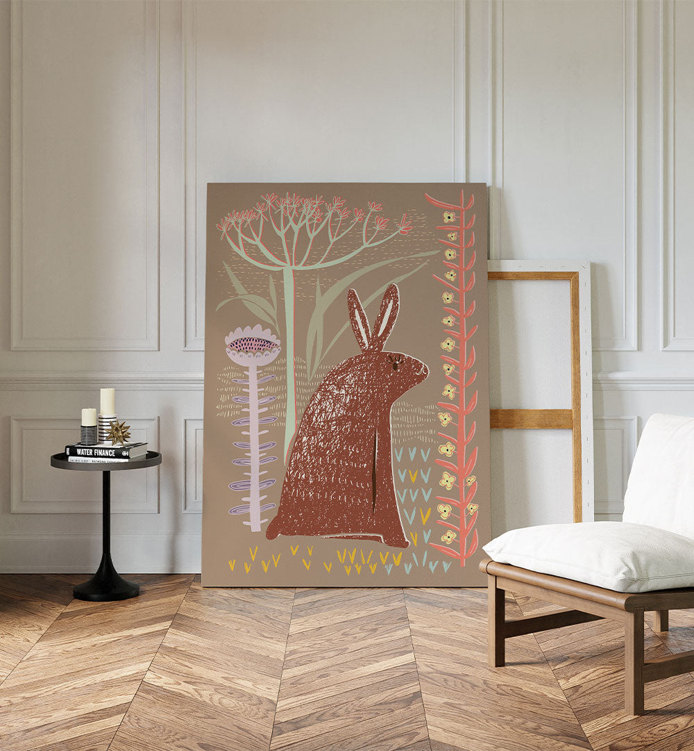 WHIMSICAL WOODLAND RABBIT