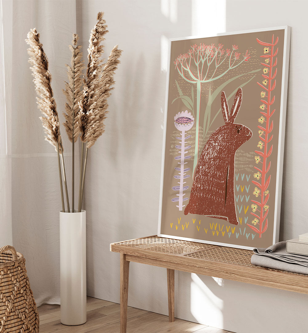 WHIMSICAL WOODLAND RABBIT