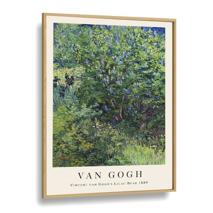 Whispers Of Spring Van Gogh's Lilac Bush, 1889 Vincent Van Gogh art painting Artwork in Oak Wood Plain Frame