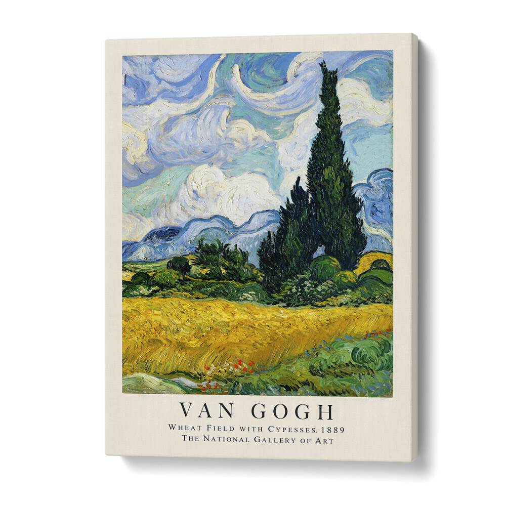 Whispers Of The Harvest Van Gogh's Wheat Field With Cypresses - 1889 Vincent Van Gogh art painting Artwork in Gallery Wrap