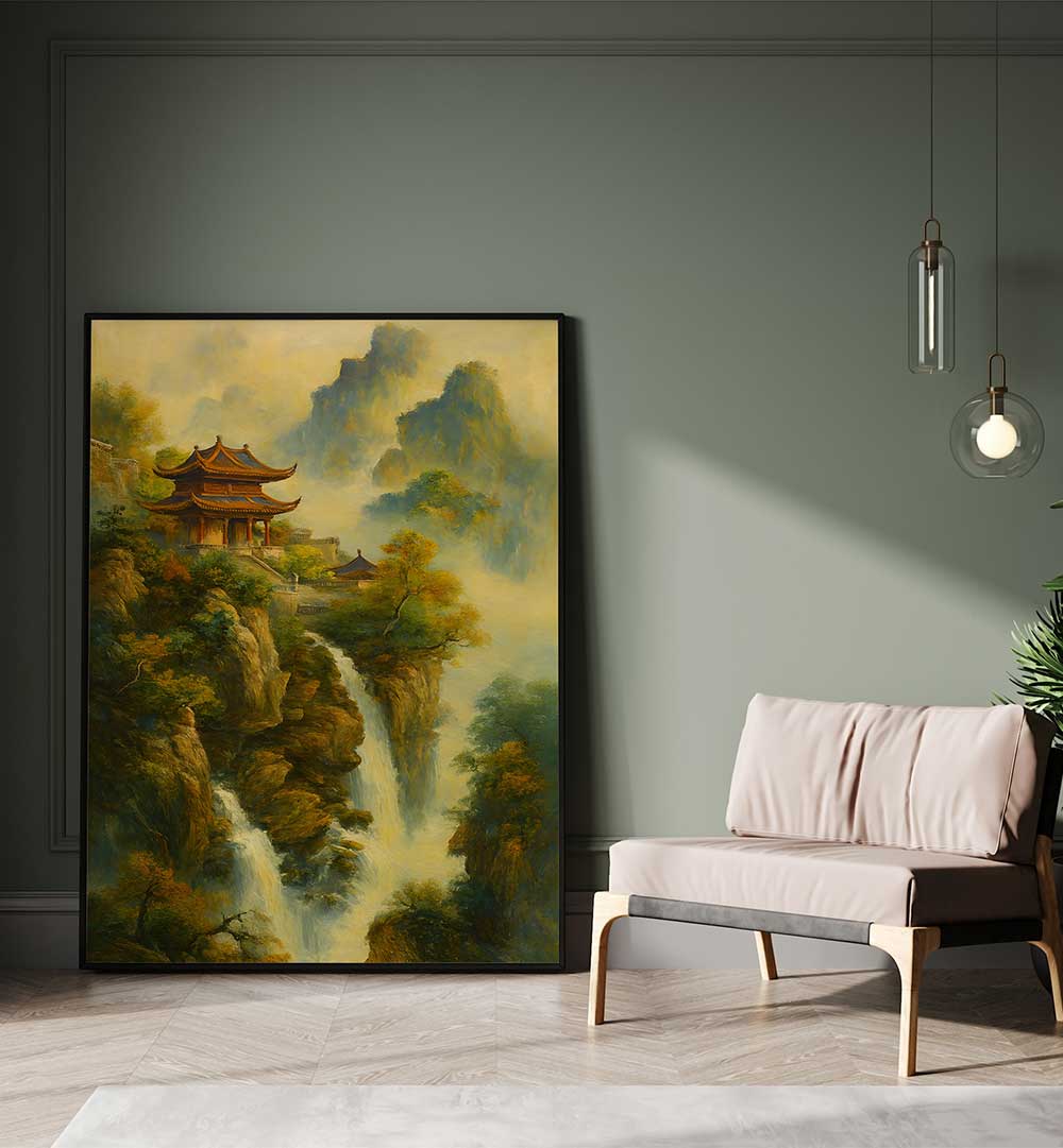 WHISPERS OF THE SACRED PEAK , EXPRESSIONISM PAINTINGS