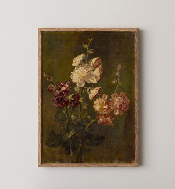 Floral art print from Asian Monk, showcasing WHISPERS OF VINTAGE BLOOM, GALLERY WALLS in elegant vintage style.