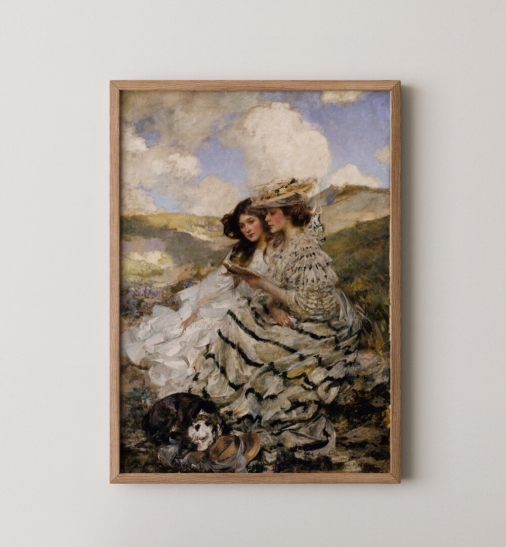 Elegant floral art featuring soft motifs, perfect for creating WHISPERS OF VINTAGE BLOOM, GALLERY WALLS by Asian Monk.