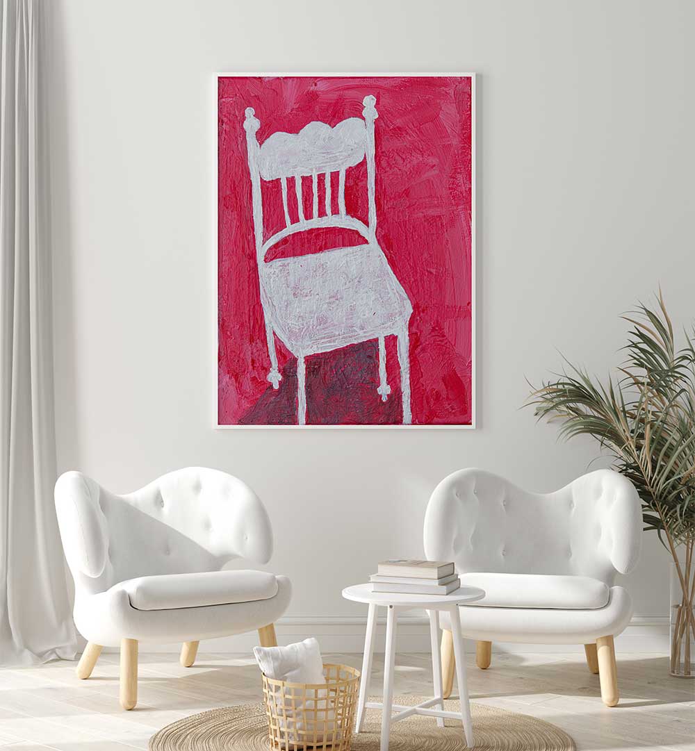 Stylish WHITE CHAIR, FASHION POSTERS brighten contemporary spaces with elegance and high fashion flair.