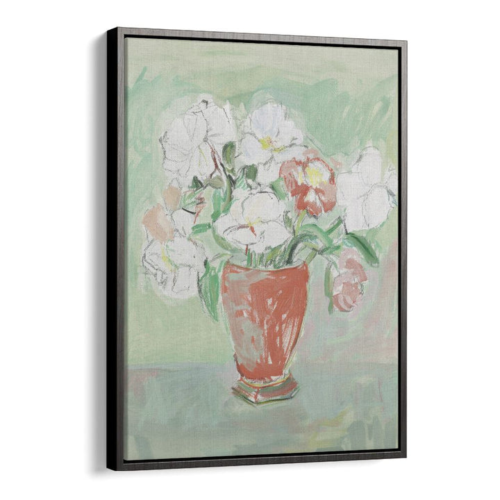 White Elegance II Kids Art Artwork in Black Floater Frame
