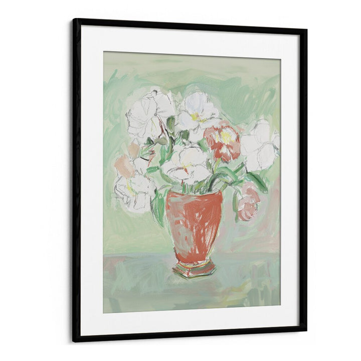 White Elegance II Kids Art Artwork in Black Frame With Mount
