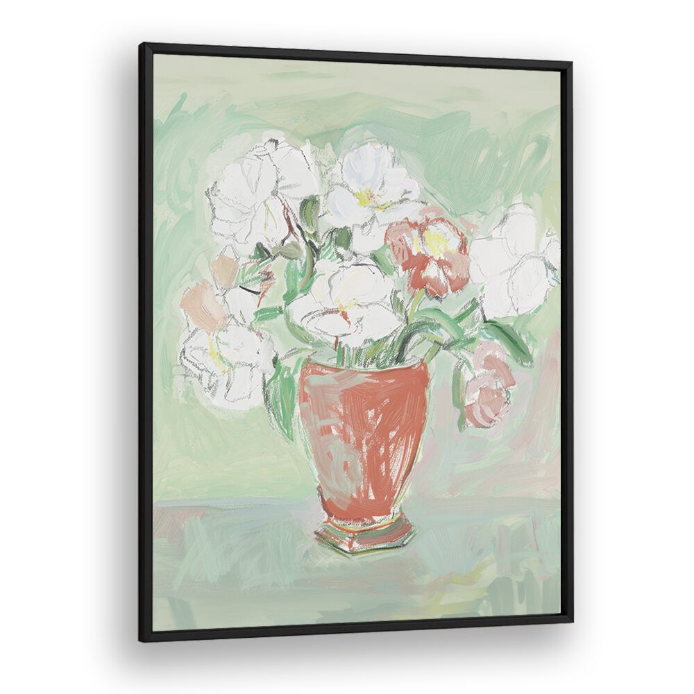 White Elegance II Kids art Artwork in Black Plain Frame
