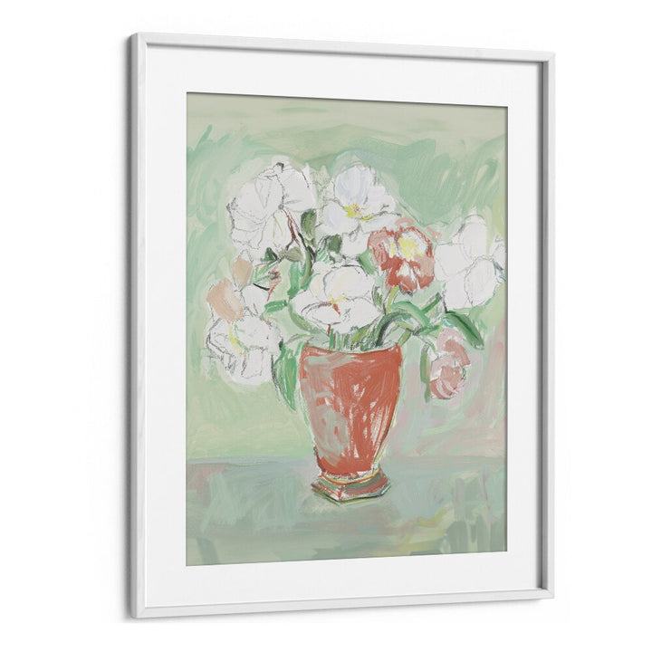 White Elegance II Kids Art Artwork in White Frame With Mount