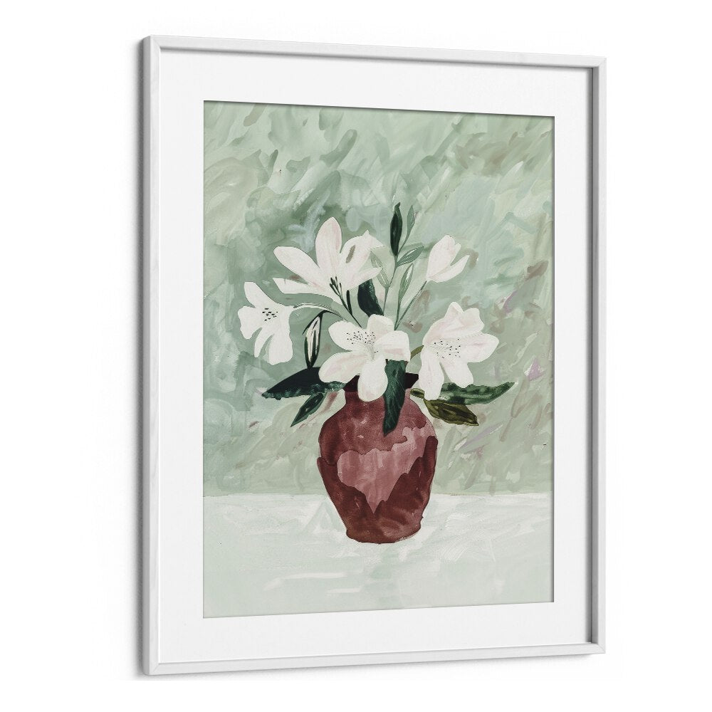 White Elegance III Kids Art Artwork in White Frame With MountWhite Elegance III Kids Art Artwork in White Frame With Mount