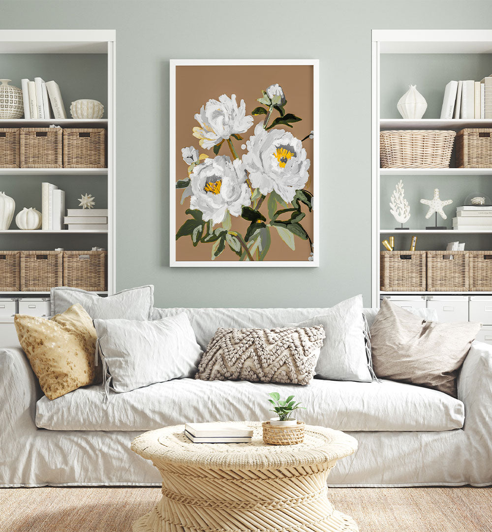 WHITE PEONY BLOSSOMS