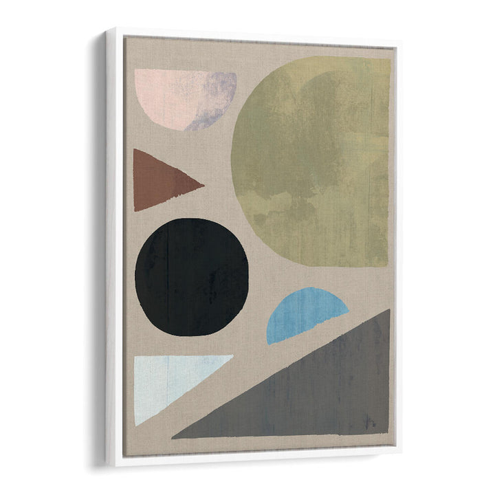 ABSTRACT SHAPES IN MUTED TONES I , GEOMETRIC ART PRINTS