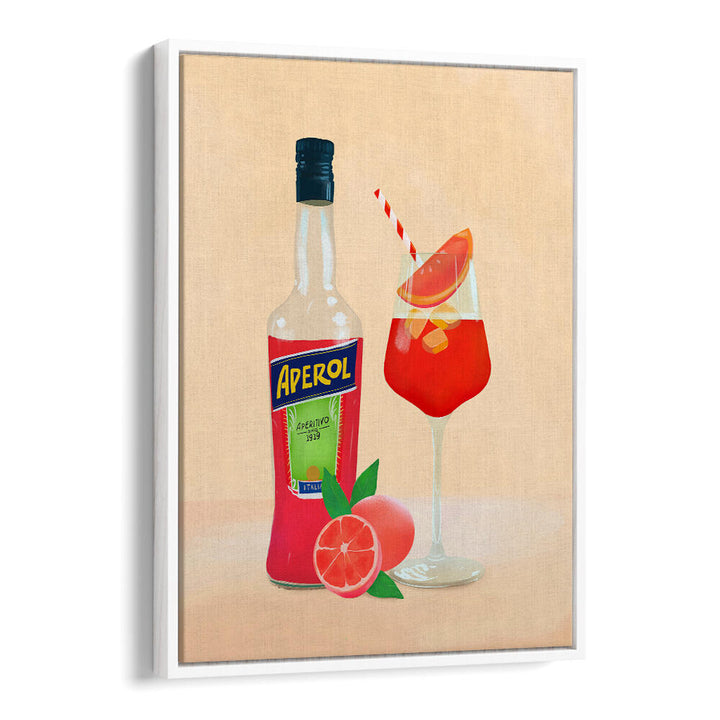 APEROL SPRITZ II , BAR bottle and spritz glass art by White Floater