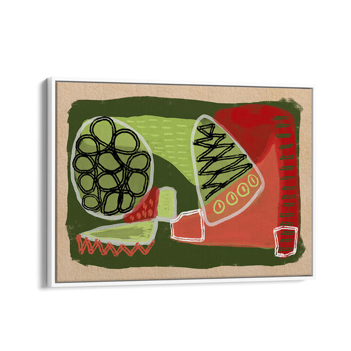 ABSTRACT GREEN AND RED , ABSTRACT PAINTINGS