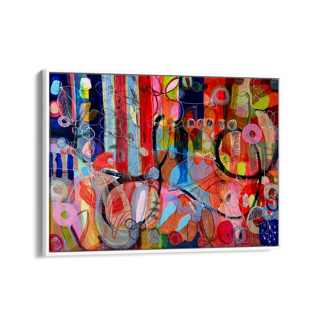 Vibrant colors and dynamic forms define AFTER THE RAIN III, ABSTRACT PAINTINGS, perfect for any art lover's collection.