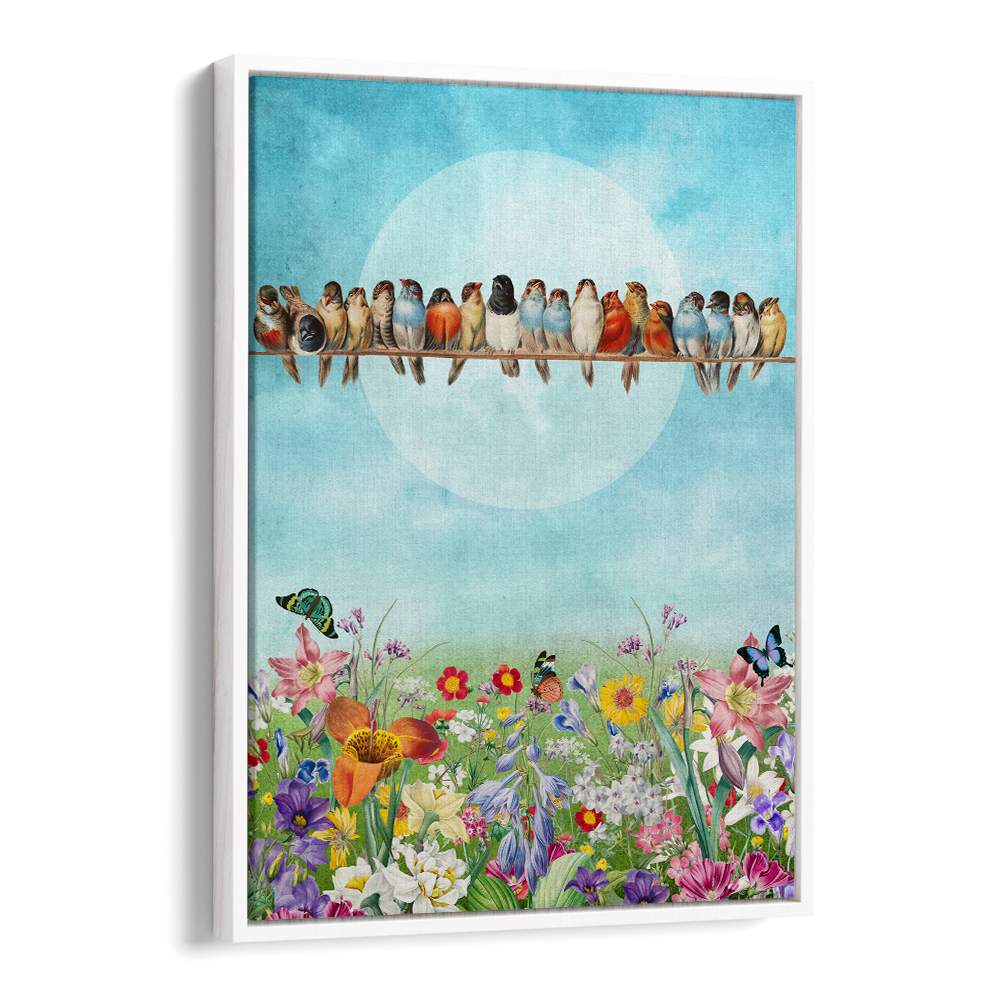 CHEERFUL BIRDS AND BLOOMS