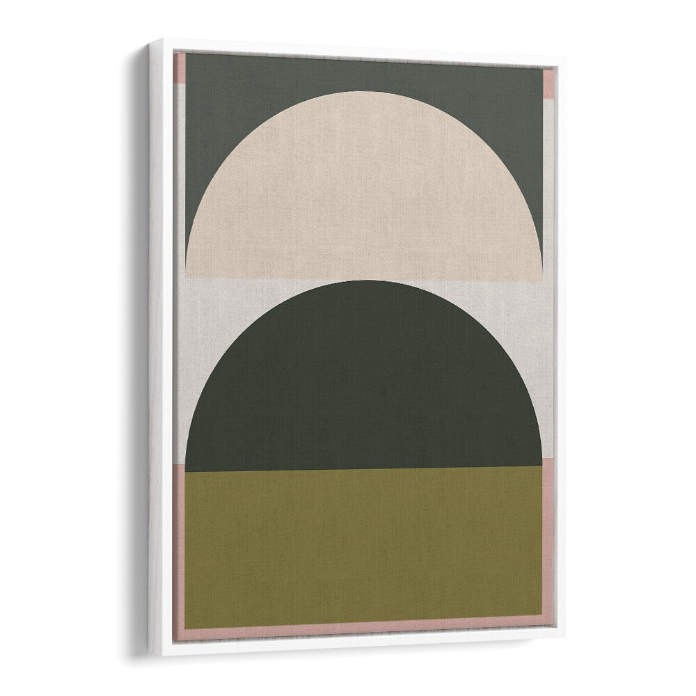 Stylish CONTEMPORARY ABSTRACT XIII, GEOMETRIC ART PRINTS featuring a modern design in muted tones, perfect for any space.