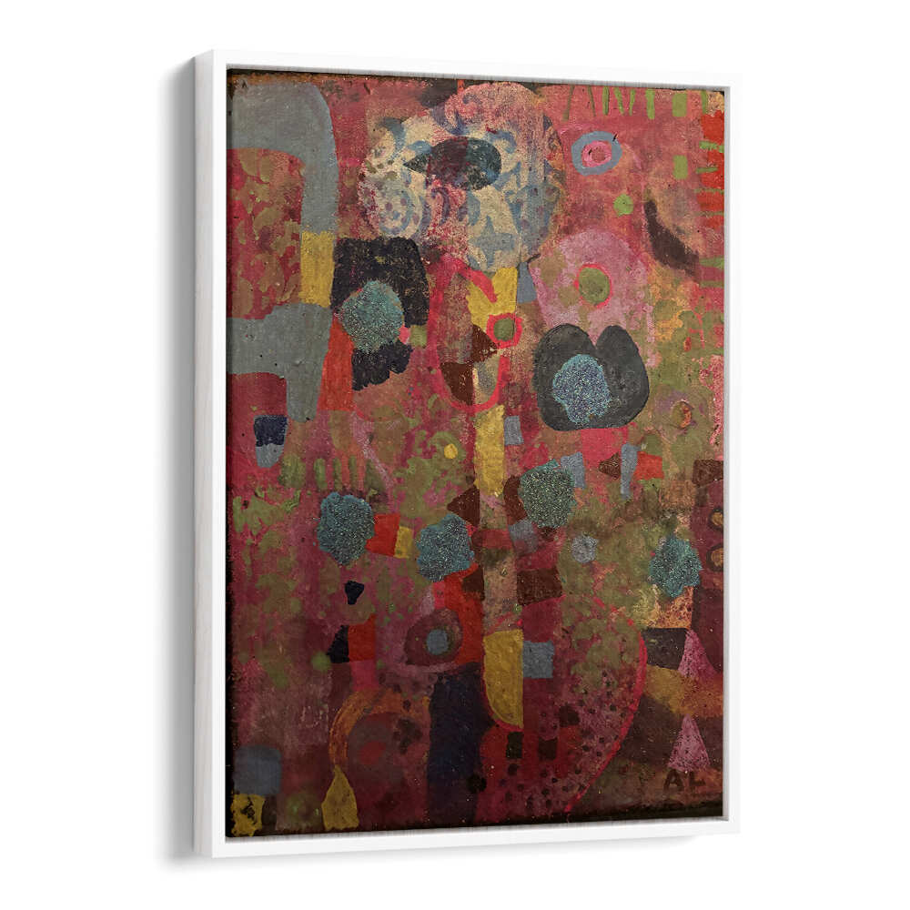 WHITEFLOATER CRIMSON RHYTHM , ABSTRACT PAINTINGS — contemporary canvas with rich crimson tones, layered texture