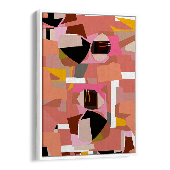 Bold deep pink geometric shapes create a striking visual in the DEEP PINK GEOMETRIC SHAPES I, GEOMETRIC ART PRINTS.