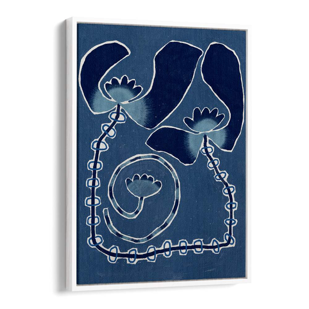 DELICATE BLOOM BLUE , FLORAL FLOWER PAINTINGS