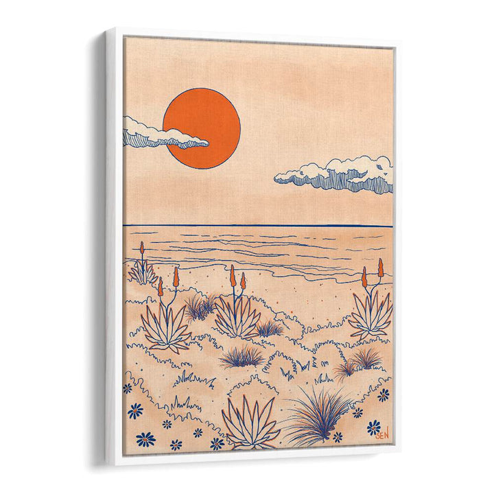 DUNES DREAM, LANDSCAPE PAINTINGS showcase a serene sunset over dunes, perfect for enhancing your living space.