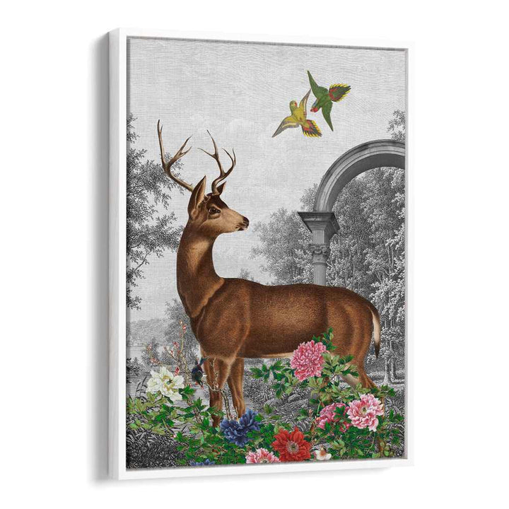 ELEGANT DEER GARDEN SCENE