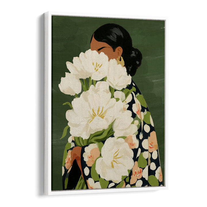 ELEGANT WOMAN AND FLOWERS