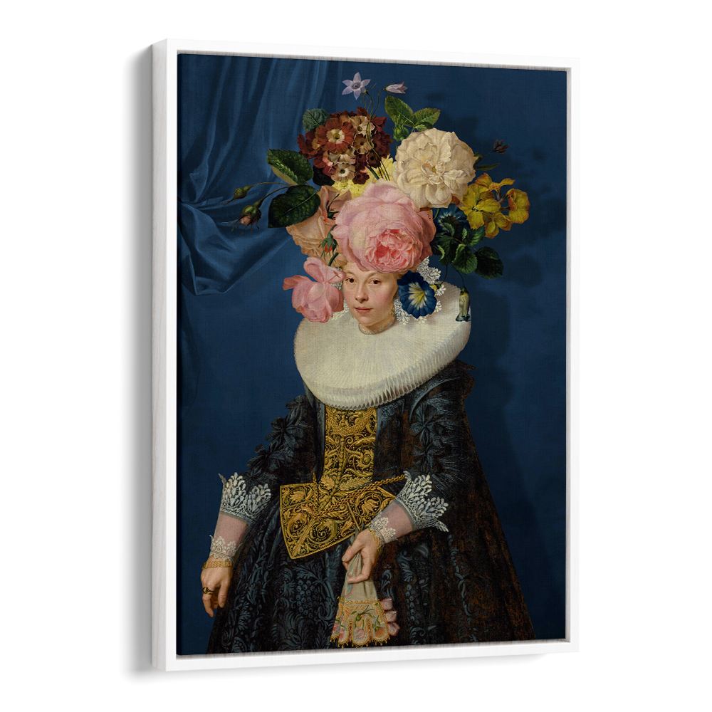 ELEGANT WOMAN FLORAL HEADDRESS