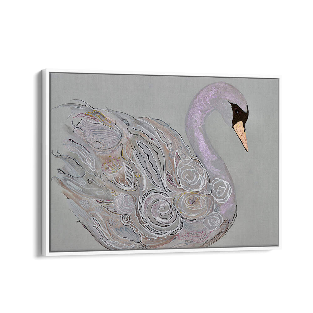 Elegant Swan Animal Paintings showcase a graceful swan in abstract style, perfect for enhancing your space's decor.