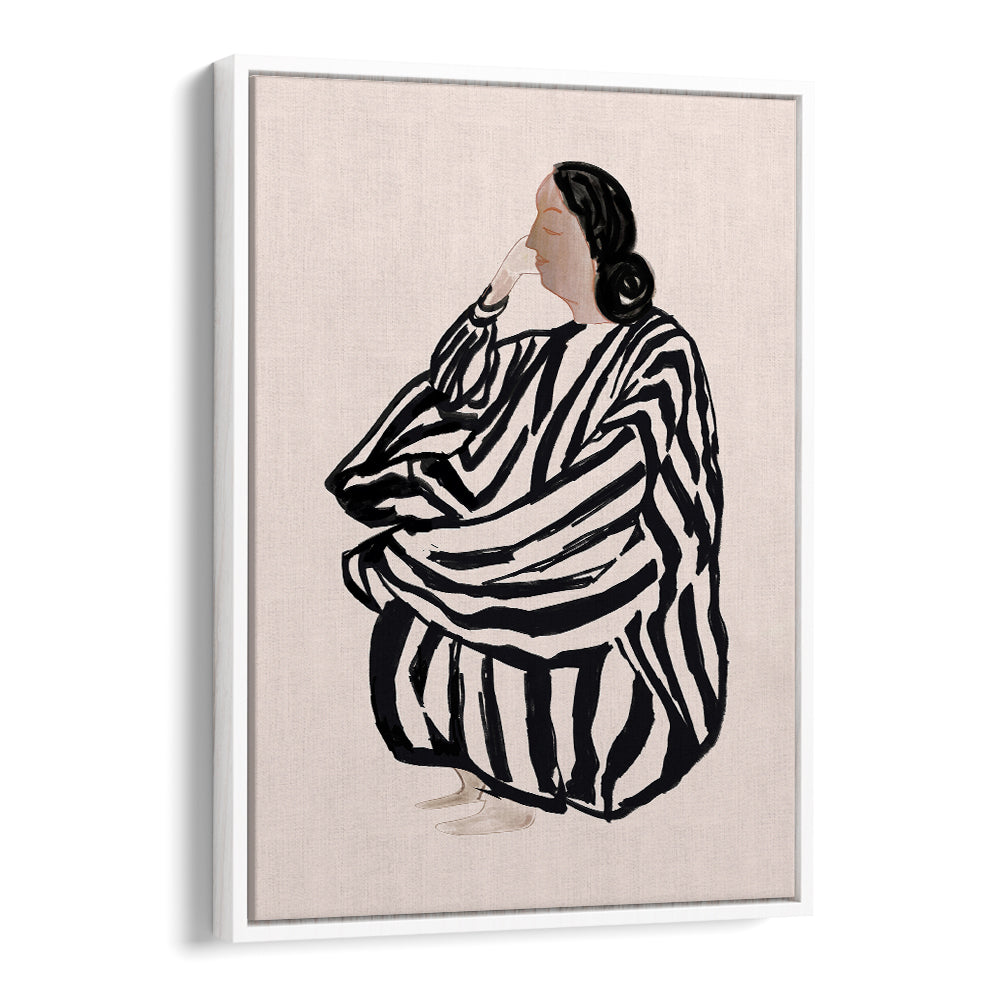 Captivating FEMALE FIGURE II, PORTRAITS showcasing elegance in a striking black and white design for your collection.