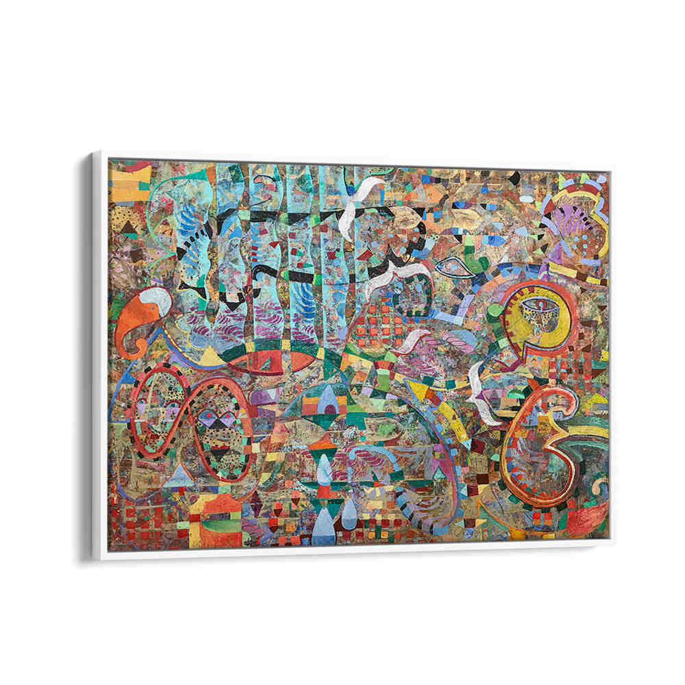 WhiteFloater FLYING TOWARDS ETERNITY , ABSTRACT PAINTINGS — layered brushwork, dreamy gradients, soft earth tones