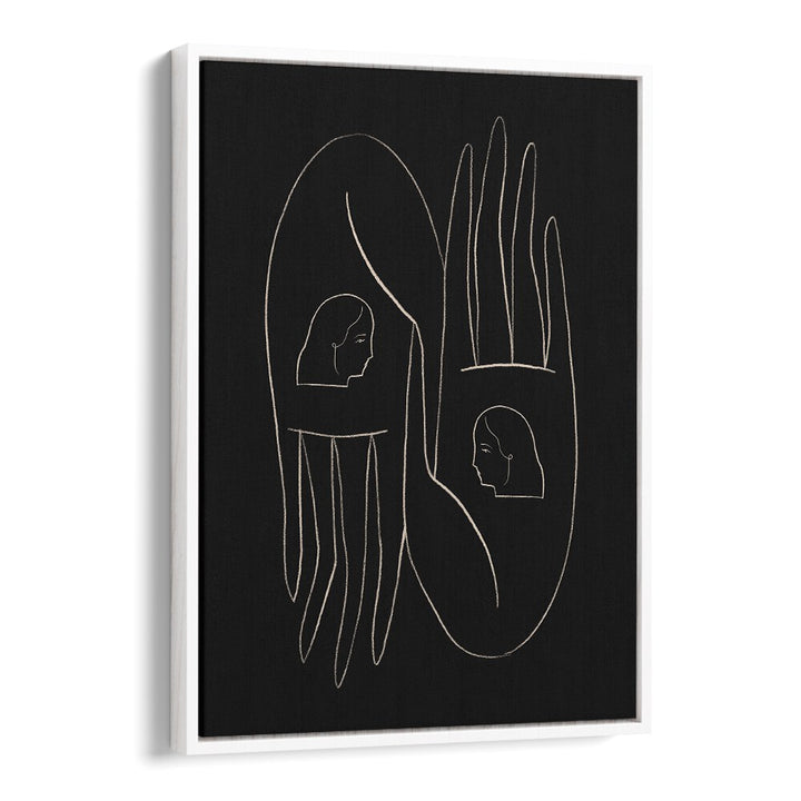 Elegant FRIENDLY HANDS, LINE ART PAINTINGS featuring unique line art design, perfect for modern home decor.