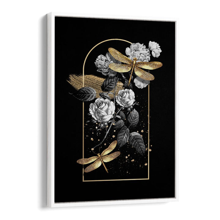 GILDED DRAGONFLIES AND ROSES