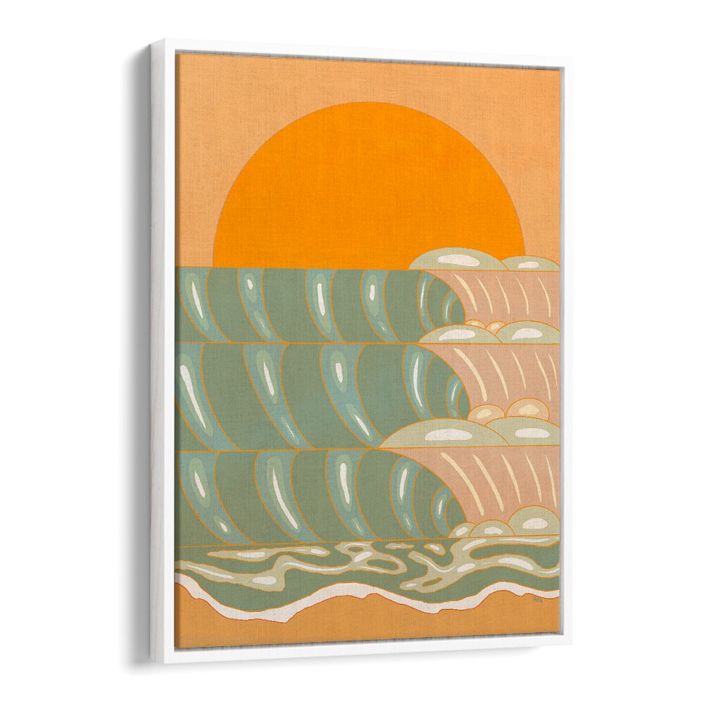Radiant golden wave over serene landscapes, beautifully enhancing your space with GOLDEN WAVE , LANDSCAPE PAINTINGS.