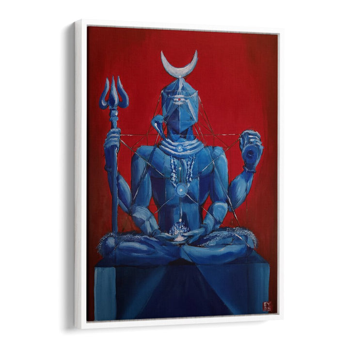 Vibrant I AM E SHIVA, INDIAN ART PAINTINGS reflecting divine consciousness by Imagineers Studio. Perfect for spiritual decor.