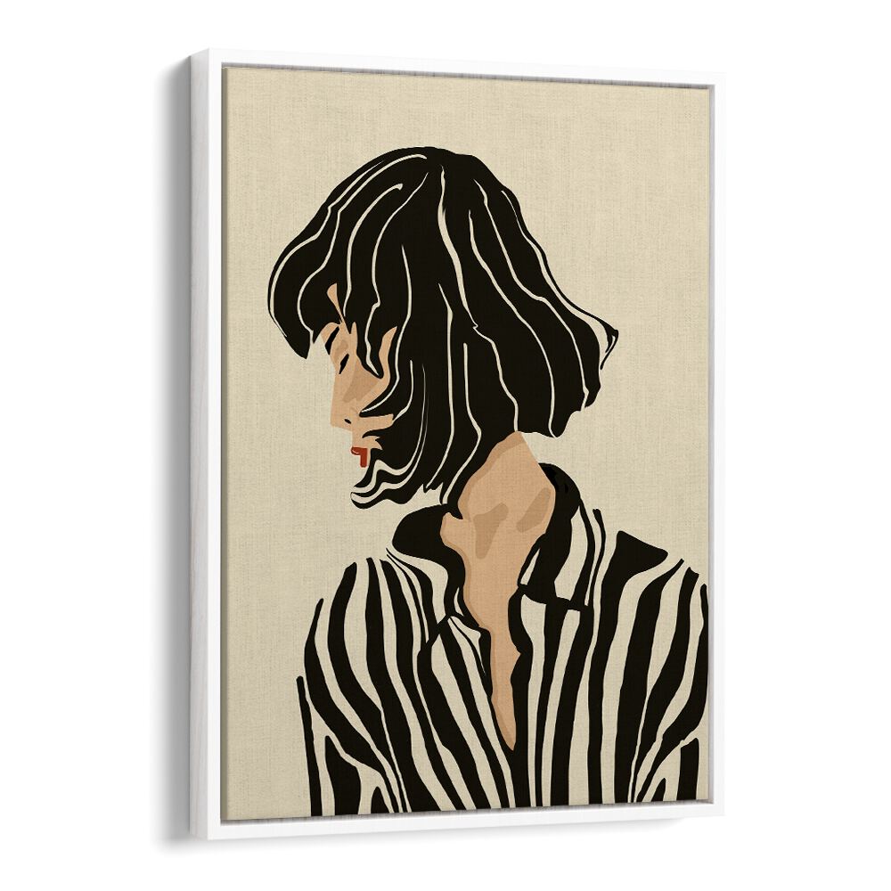 Stylish art piece "I AM NOT TALKING TO YOU, JAPANESE PAINTINGS" captures silent expression and personal space.