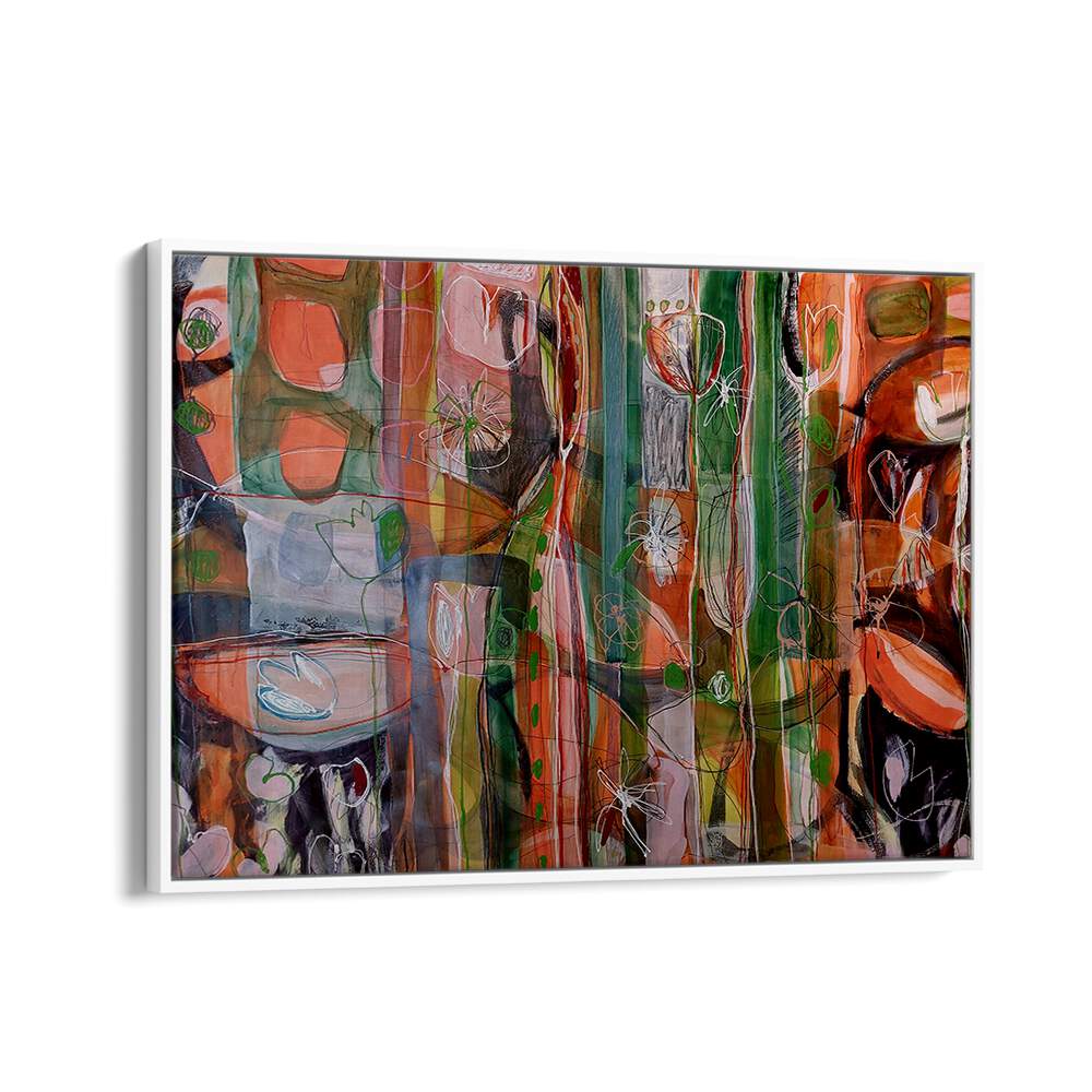 Vibrant JARDIN TROPICAL I, ABSTRACT PAINTINGS showcase bold earth tones, ideal for elevating any decor.