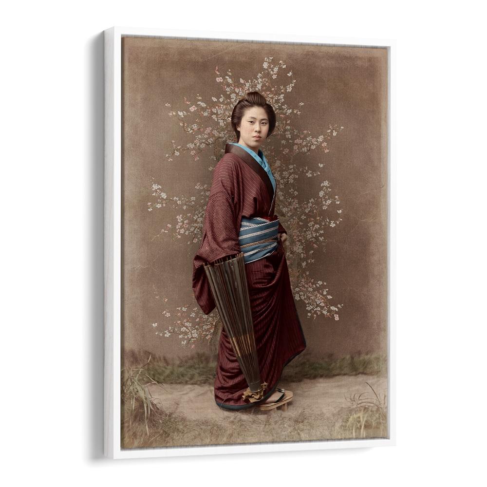 KIMONO WOMAN CHERRY BLOSSOMS