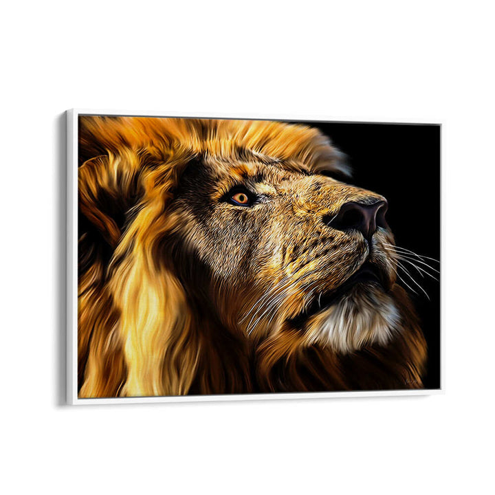 Majestic lion portrait from LEO, ANIMAL PAINTINGS collection, perfect for enhancing your living space's vibrancy.
