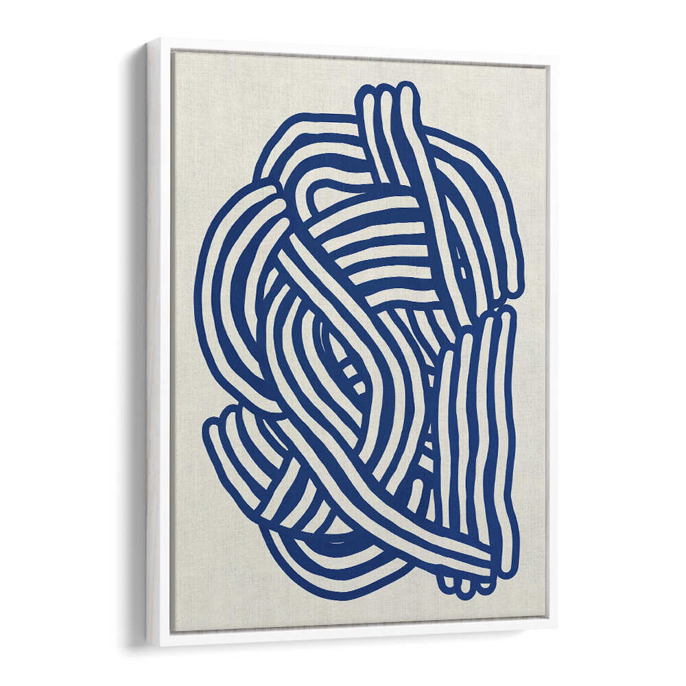 LINE ART ORGANIC SHAPE IN BLUE , LINE ART PAINTINGS