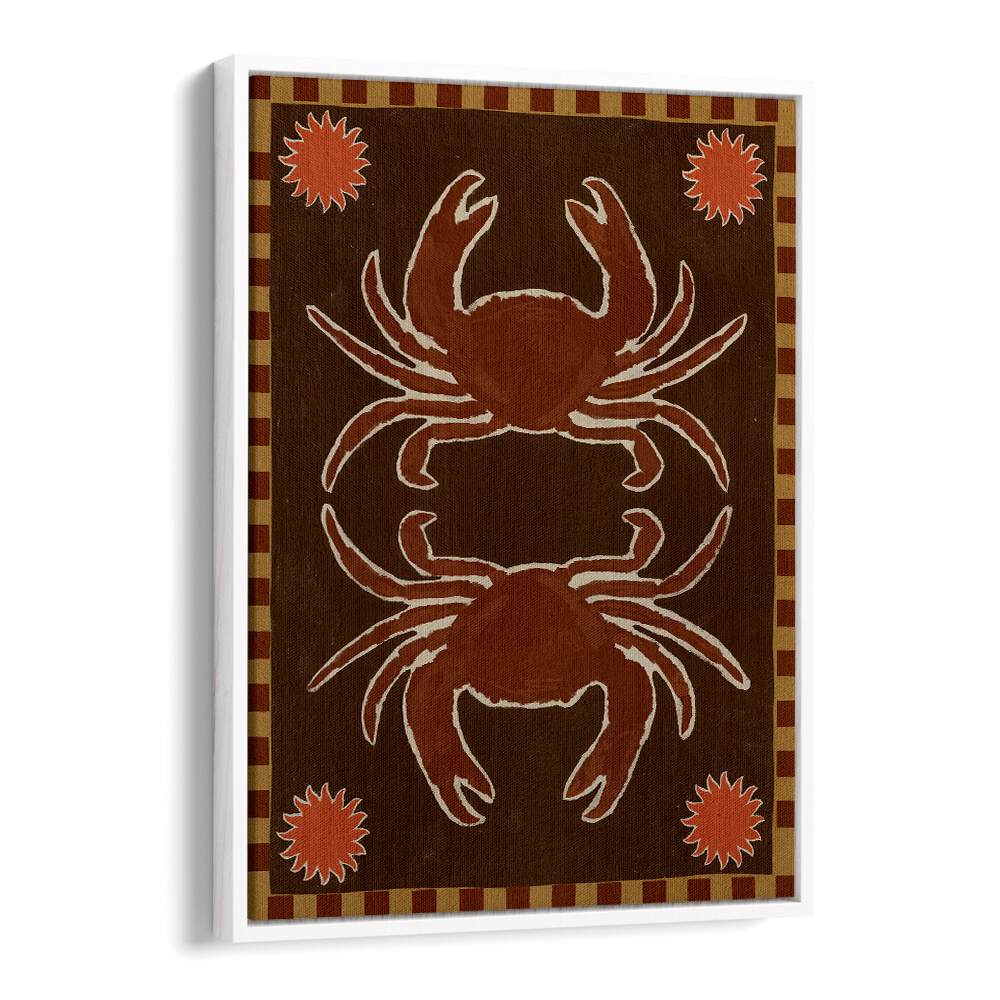 Decorate your space with the CRAB MIRROR DANCE, BAR art featuring unique crab designs and vibrant colors.