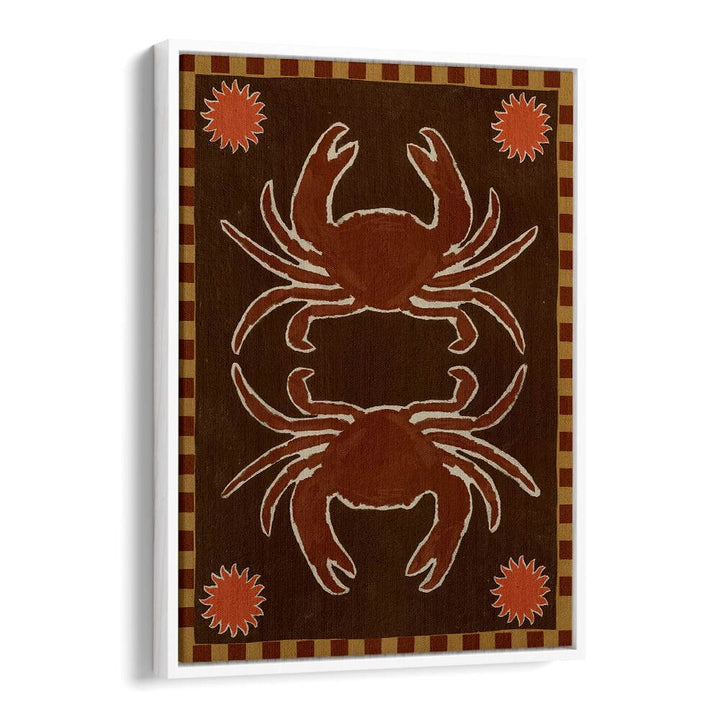 Decorate your space with the CRAB MIRROR DANCE, BAR art featuring unique crab designs and vibrant colors.
