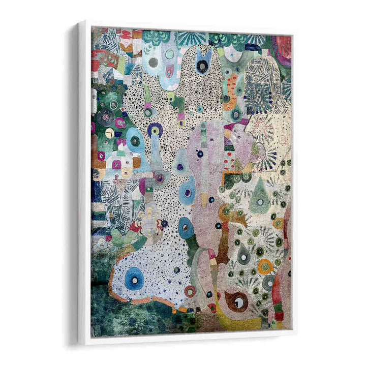 WhiteFloater MIRRORS AND SPACE , ABSTRACT PAINTINGS — luminous layered abstract with quiet geometric forms