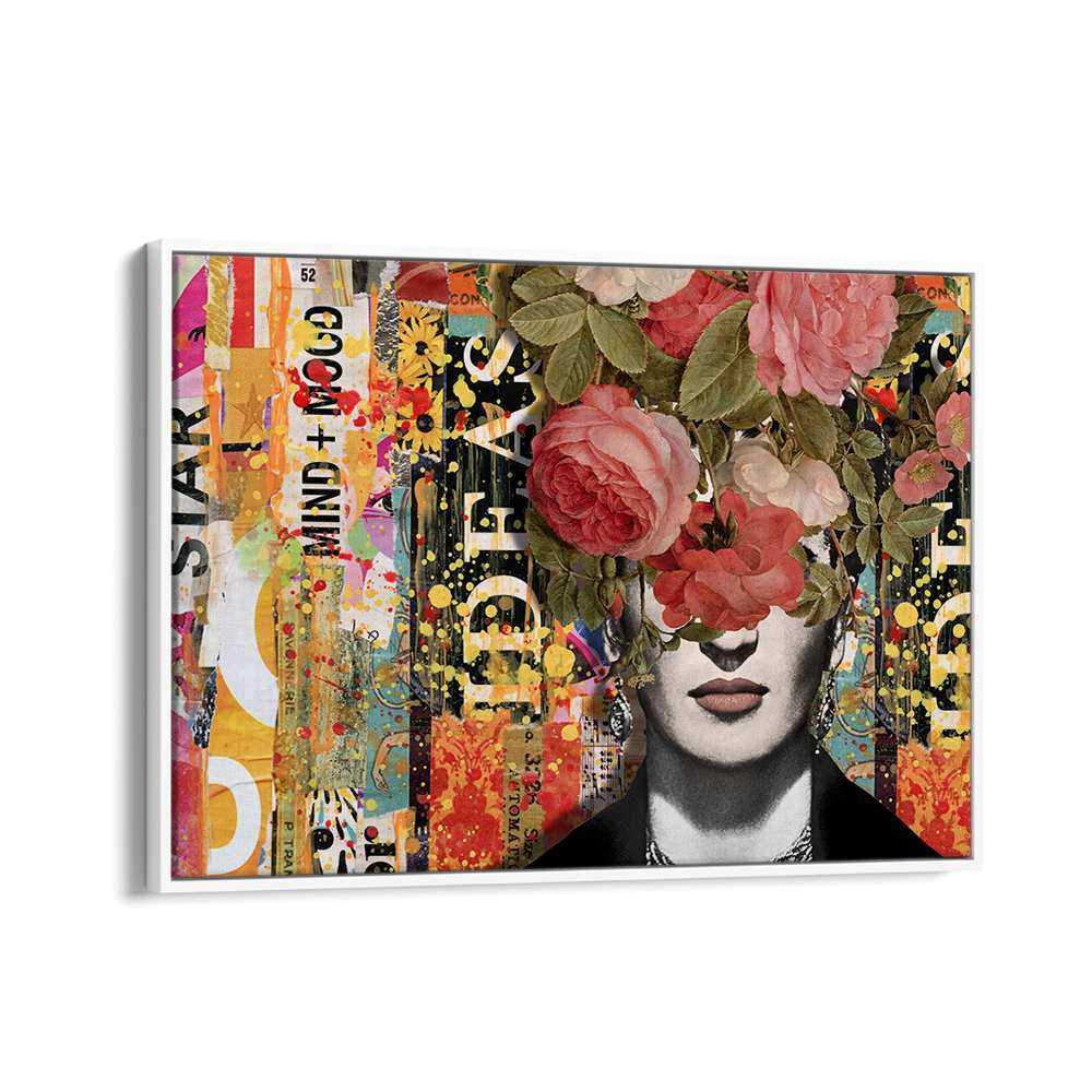 MODERN FLORAL COLLAGE PORTRAIT